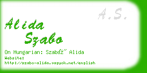 alida szabo business card